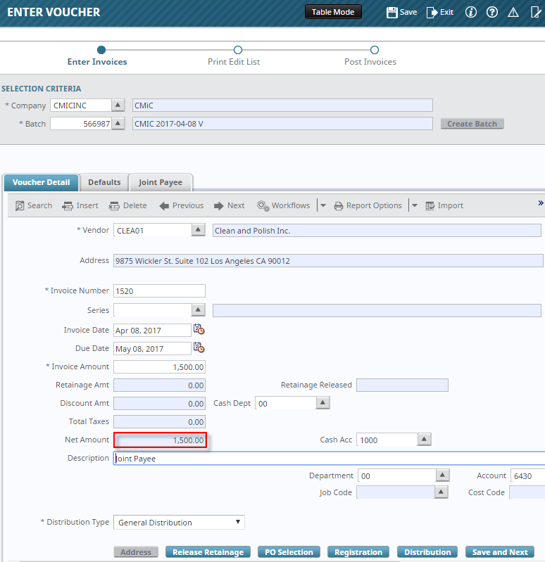 Invoices and Checks with Joint Payees