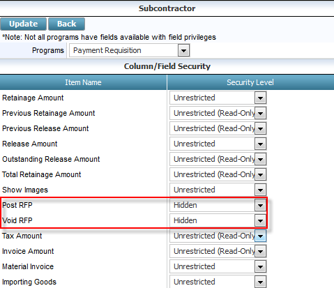 Subcontractor Invoices in CMiC Field