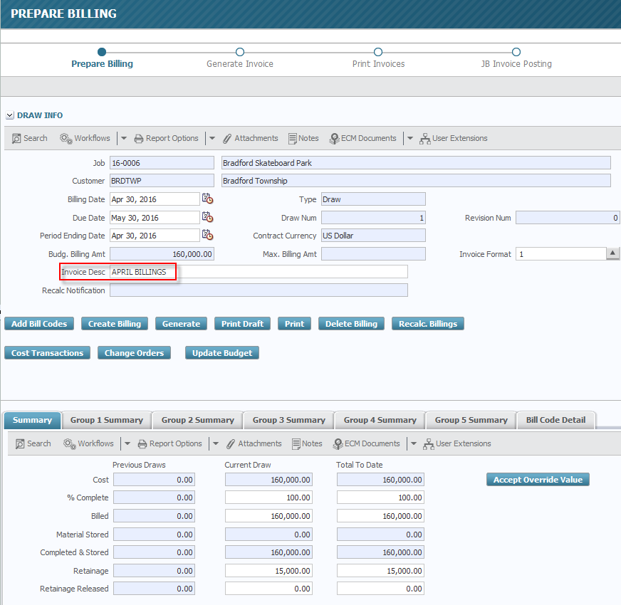 Job Costing, Billing and AP