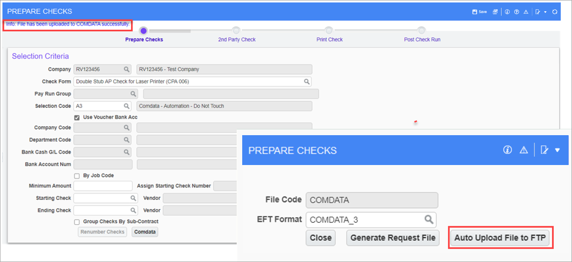 Comdata Automation for Upload and Import of Files