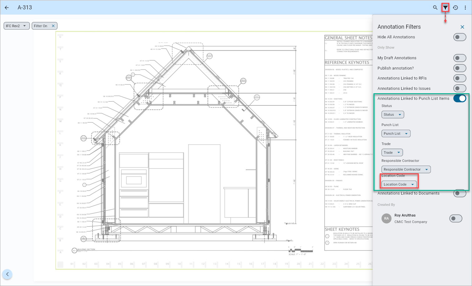 Construct PM - Location Code Annotation Filter in Drawings for Punch ...