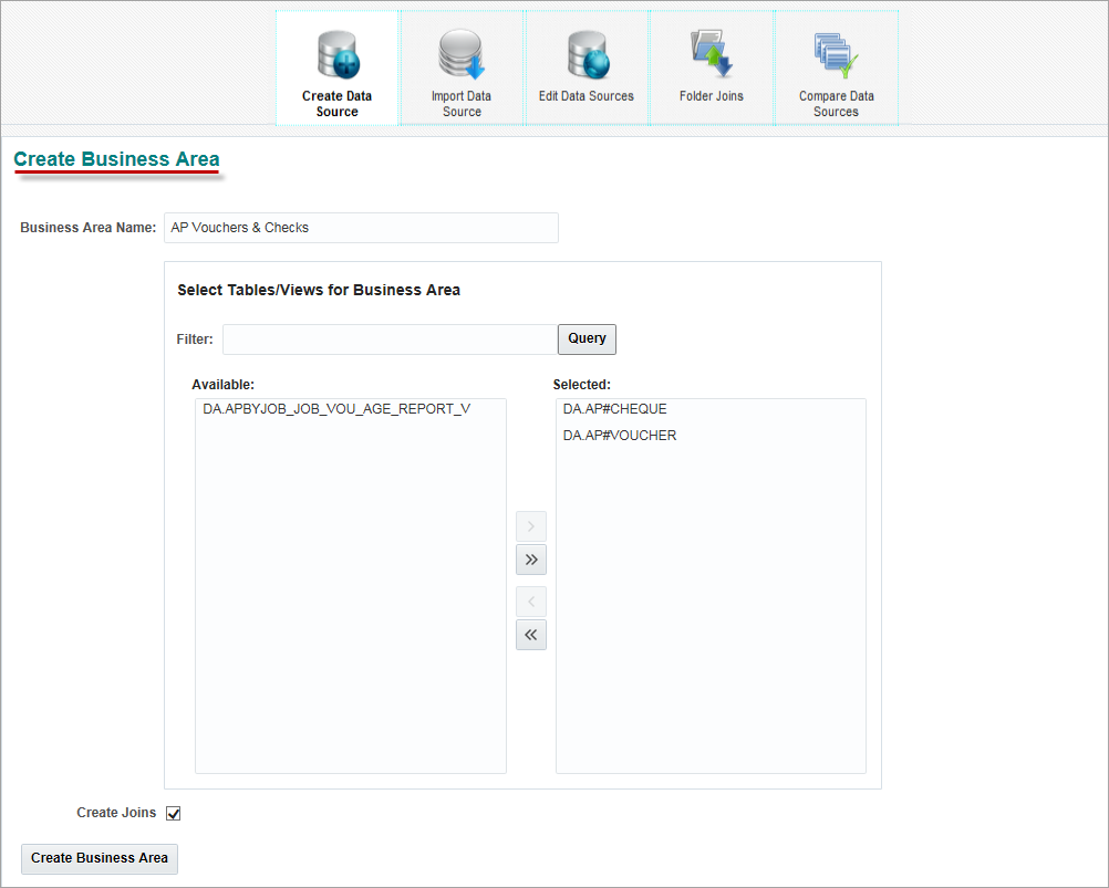 BI Catalog Builder - Part 2: Create Business Areas