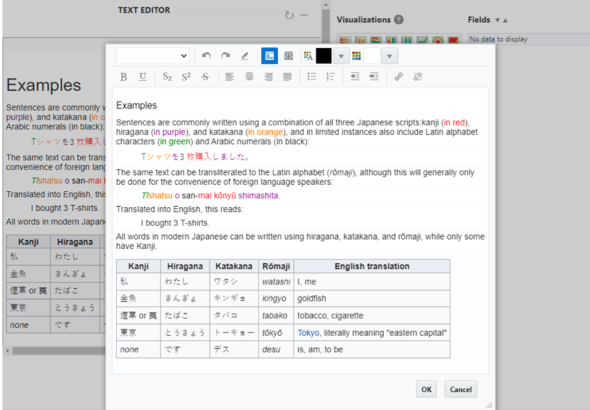 BI Dashboard Builder - Text Visualizations