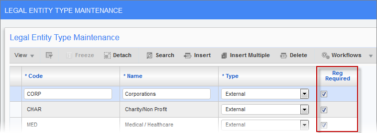System Data - System Options - Global - Tab