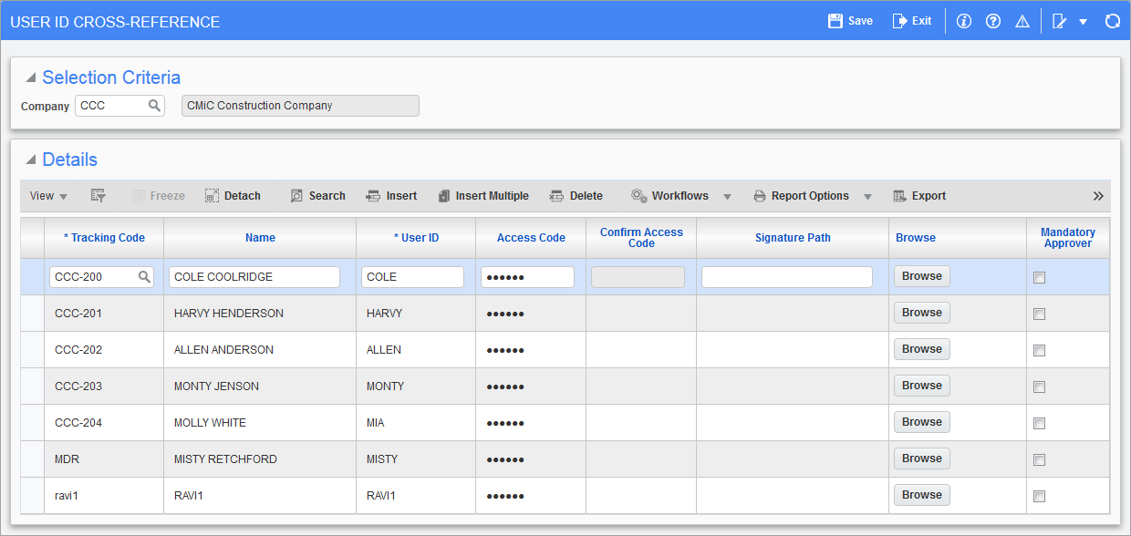 Requisitions - User ID Cross-Reference