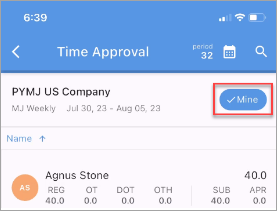 Construct ESS - Timesheet Approval