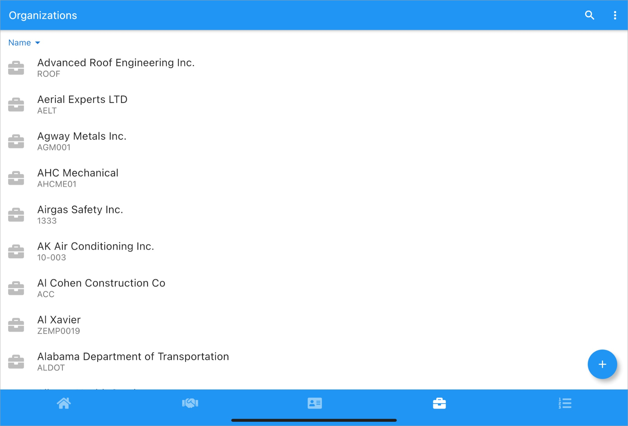 Construct OM App - Organizations