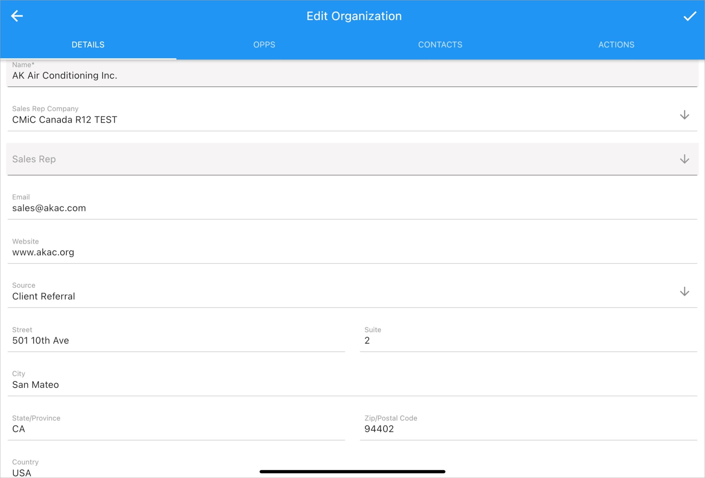 Construct OM App - Organizations