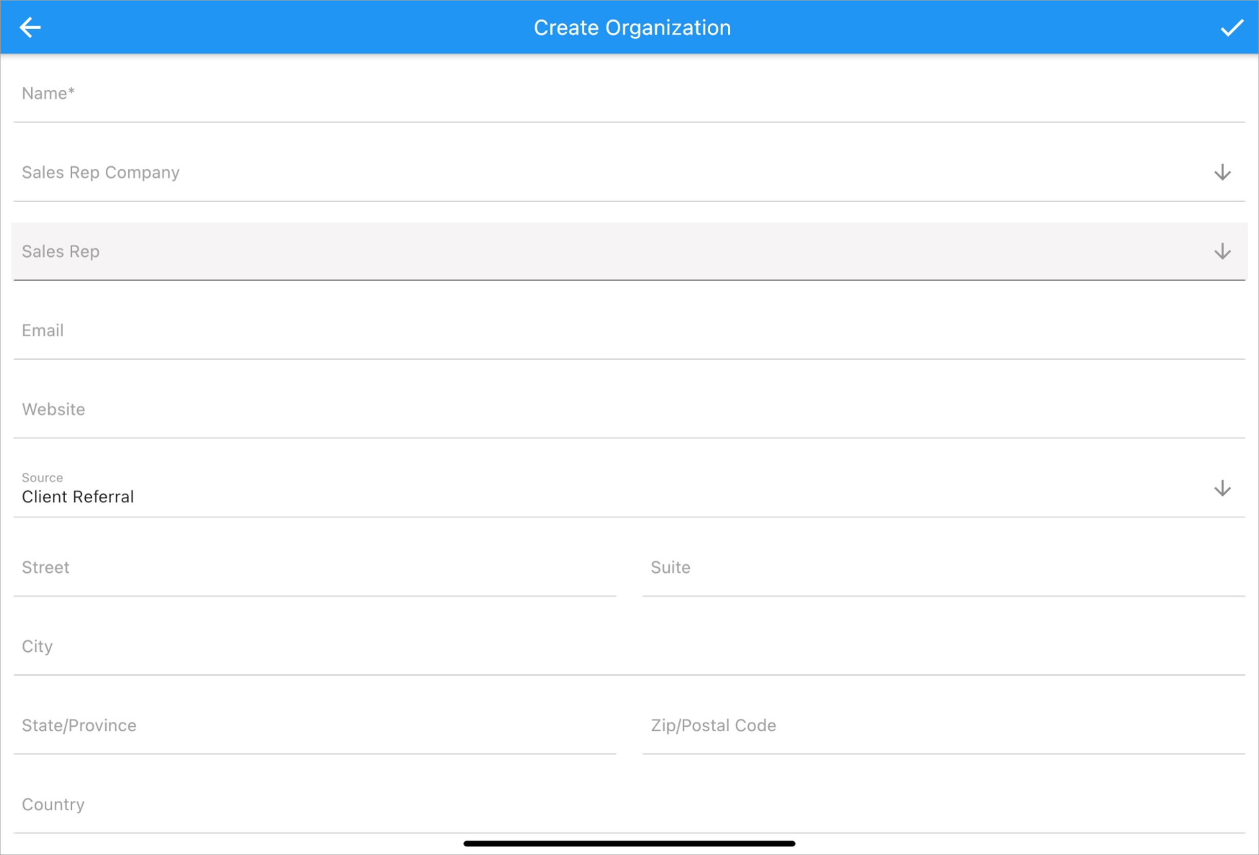 Construct OM App - Organizations