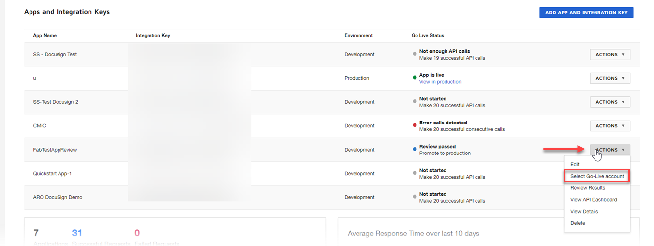 DocuSign Integration - Go-Live Process for Promoting the Integration ...
