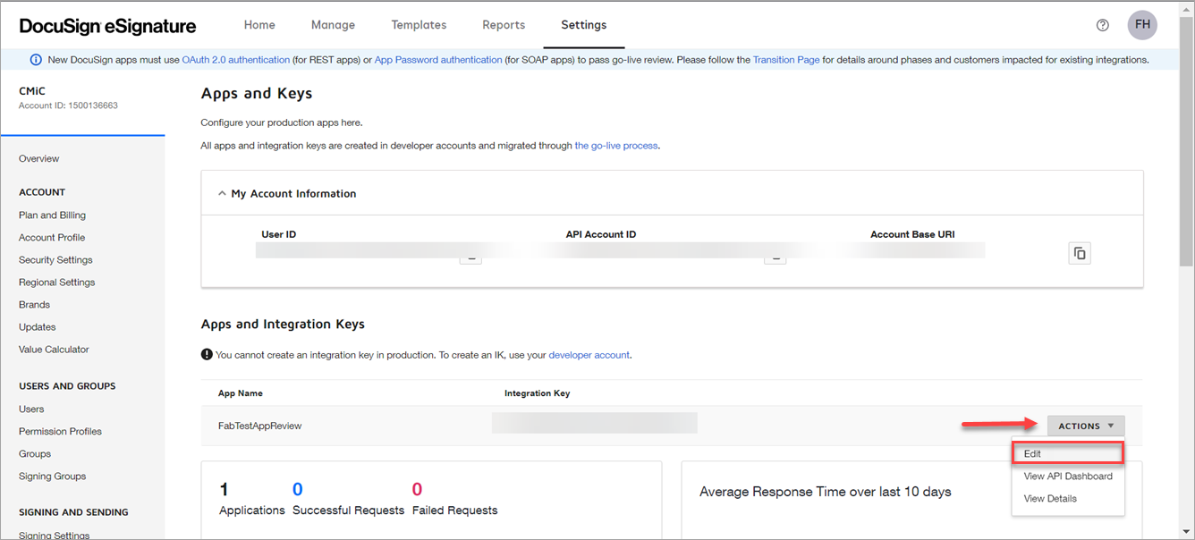 DocuSign Integration - Go-Live Process for Promoting the Integration ...