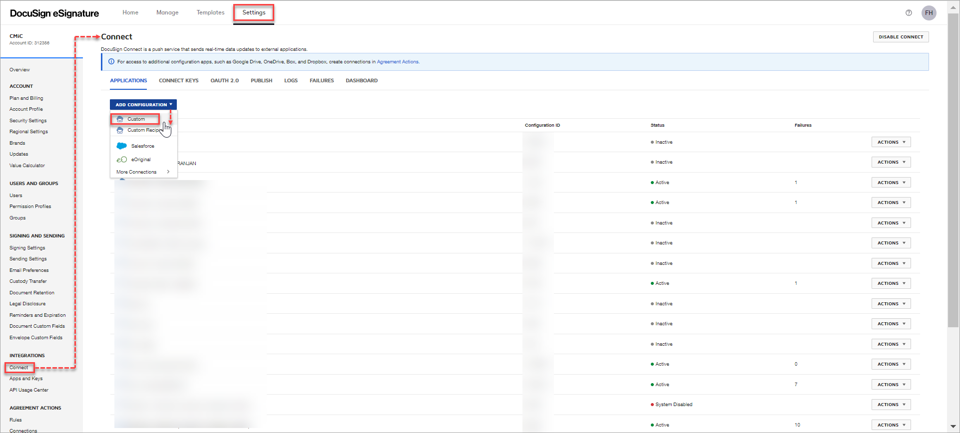 DocuSign Integration - DocuSign Setup