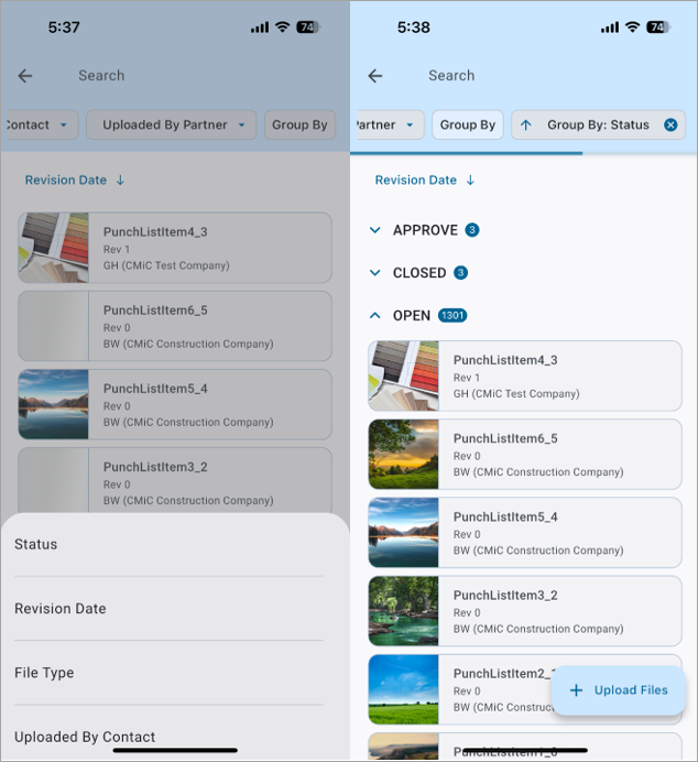 Construct PM - Documents - Group By Received Date, File Type, Location ...