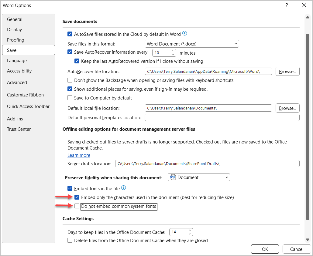 Microsoft® Integration Package - Embedding Fonts in a MIP Template