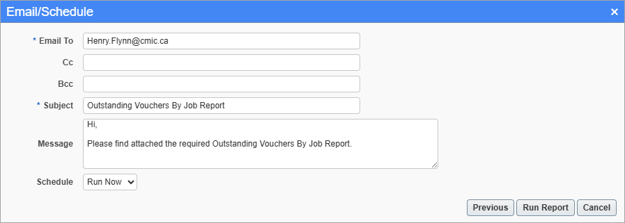 Getting Started - Scheduling a Report