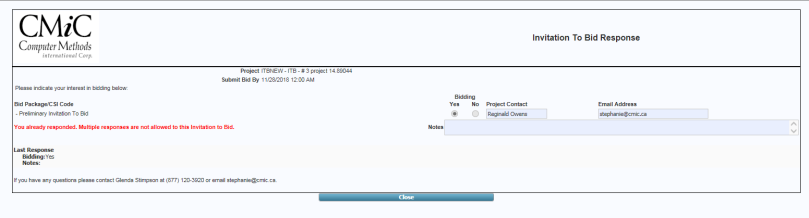 CMiC Field - Project System Options - General - Tab