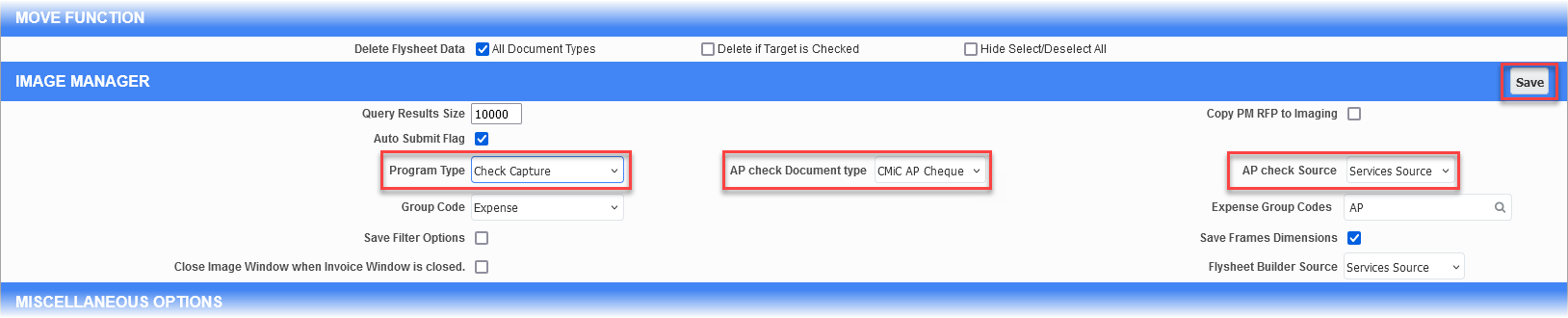 Imaging - Automating Storage of AP Checks to Imaging