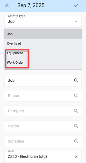 Construct ESS - Entering Time Against Equipment and Work Orders