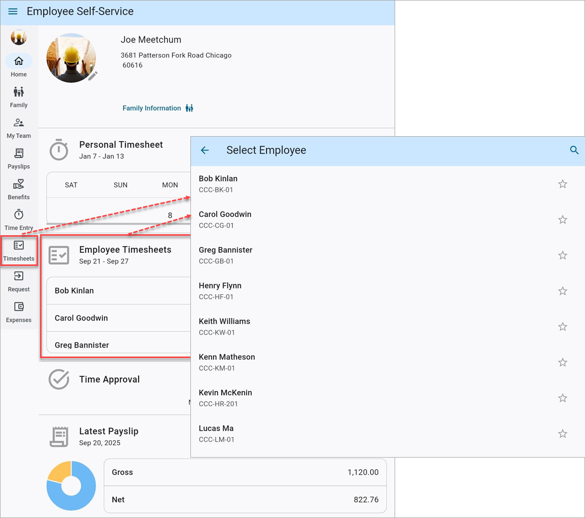 Construct ESS - Timesheet Entry