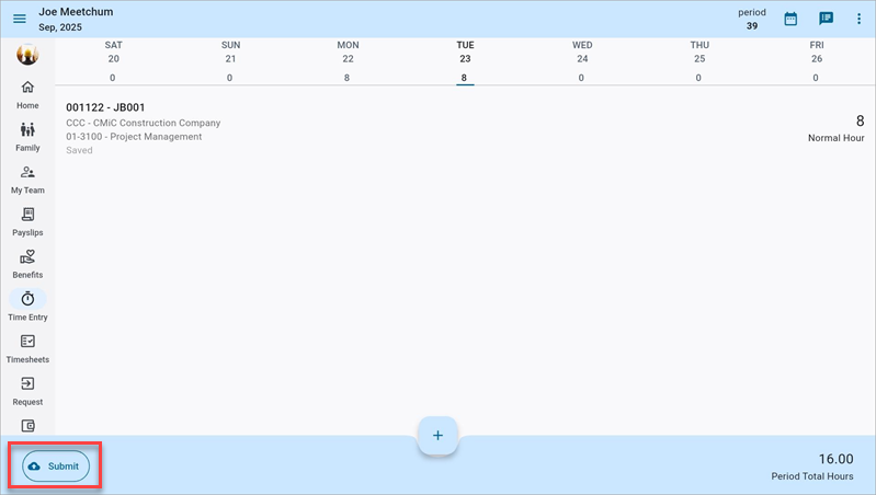 Construct ESS - Timesheet Entry