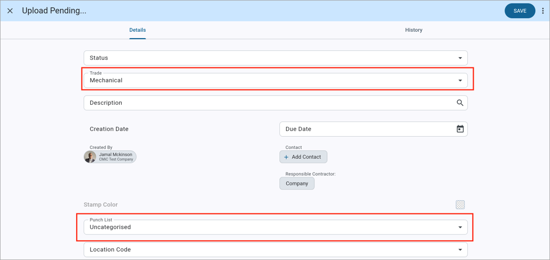 Construct PM - Linking Punch List Items to Checklists