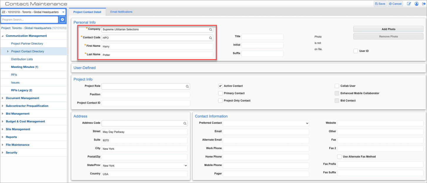Project Gateway - Creating a Basic External Collaborate User in CMiC ...