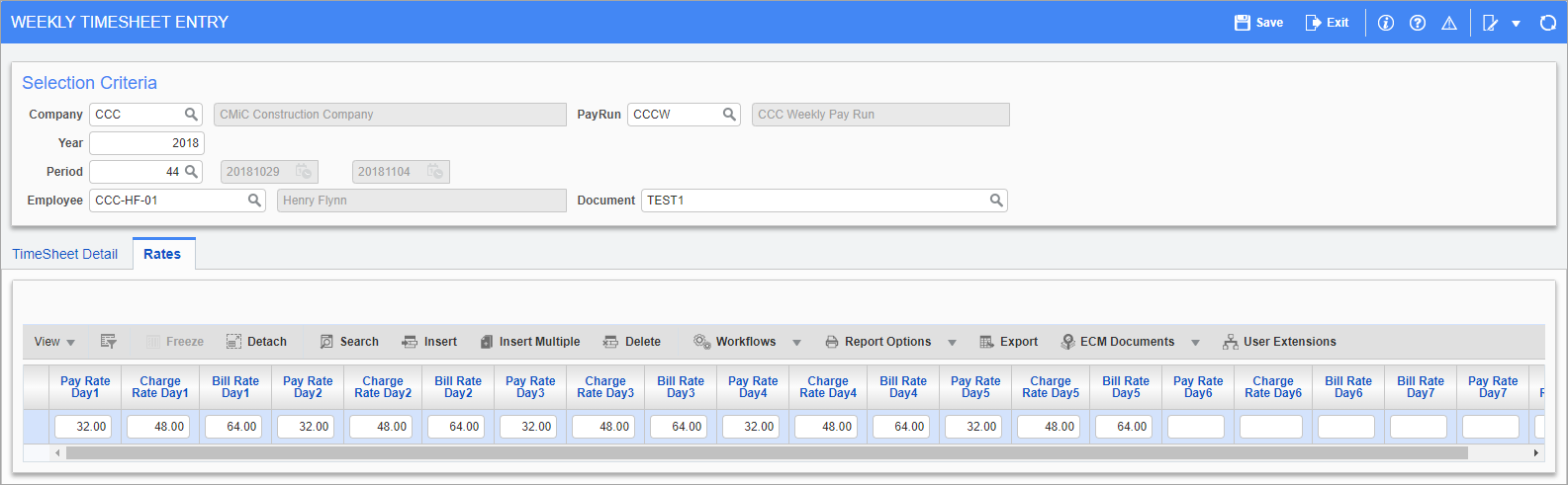 Us Payroll Weekly Payroll Timesheet Entry