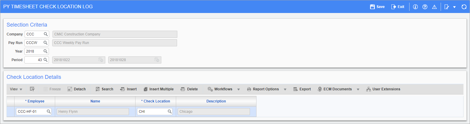 US Payroll - Timesheet Check Location Log