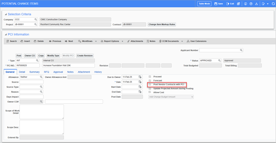 Change Management - Control (CM Control File)