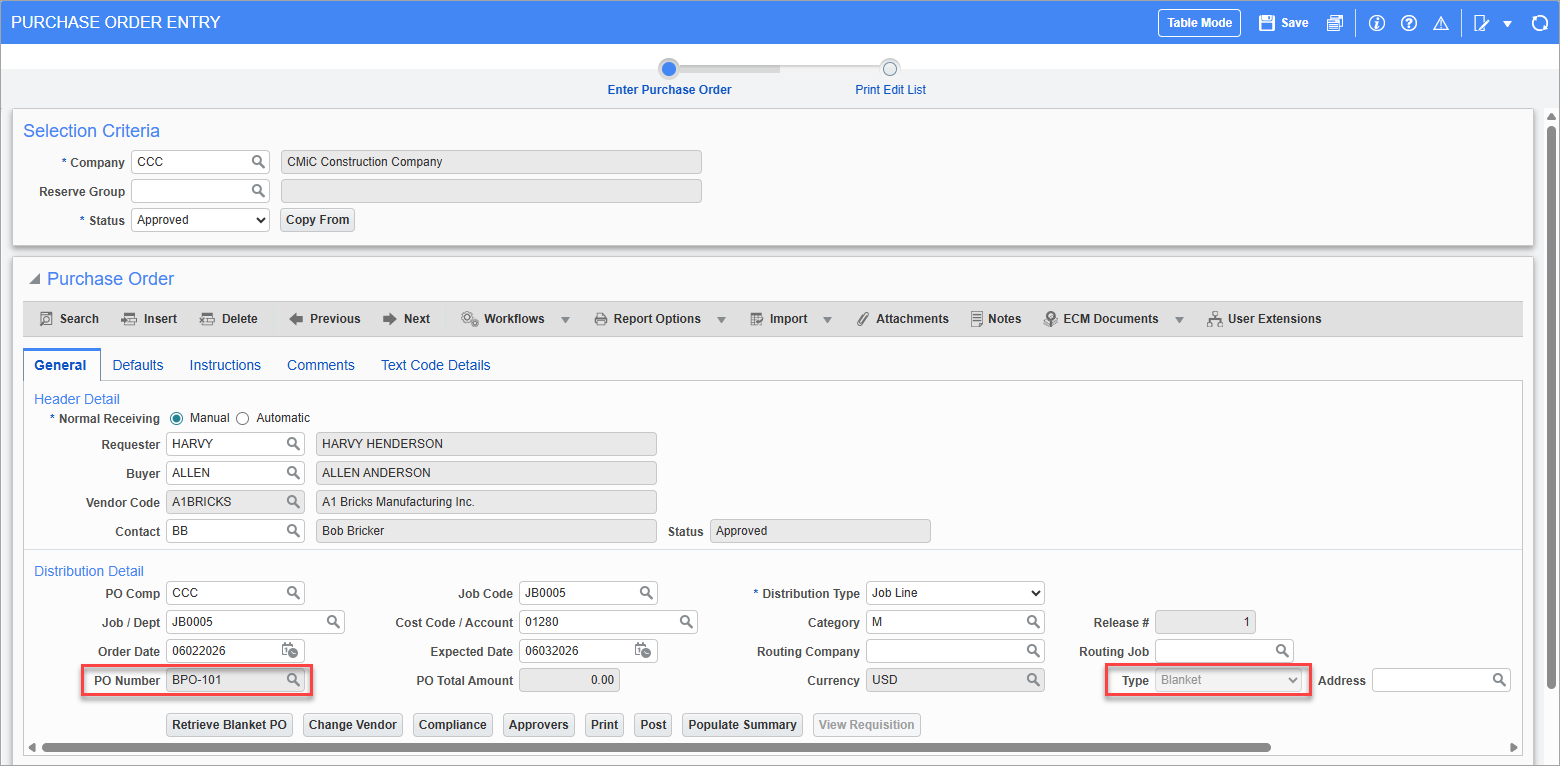 Purchase Order - PO Header Import