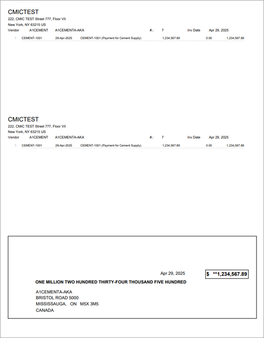 Accounts Payable - Standard AP Check Formats