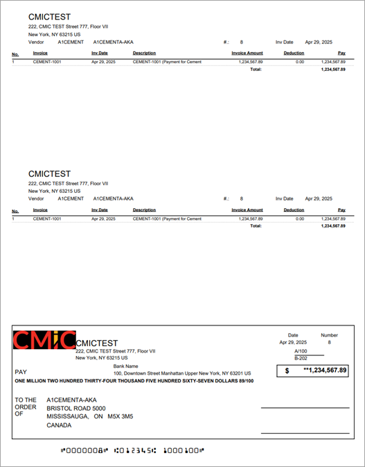 Accounts Payable - Standard AP Check Formats