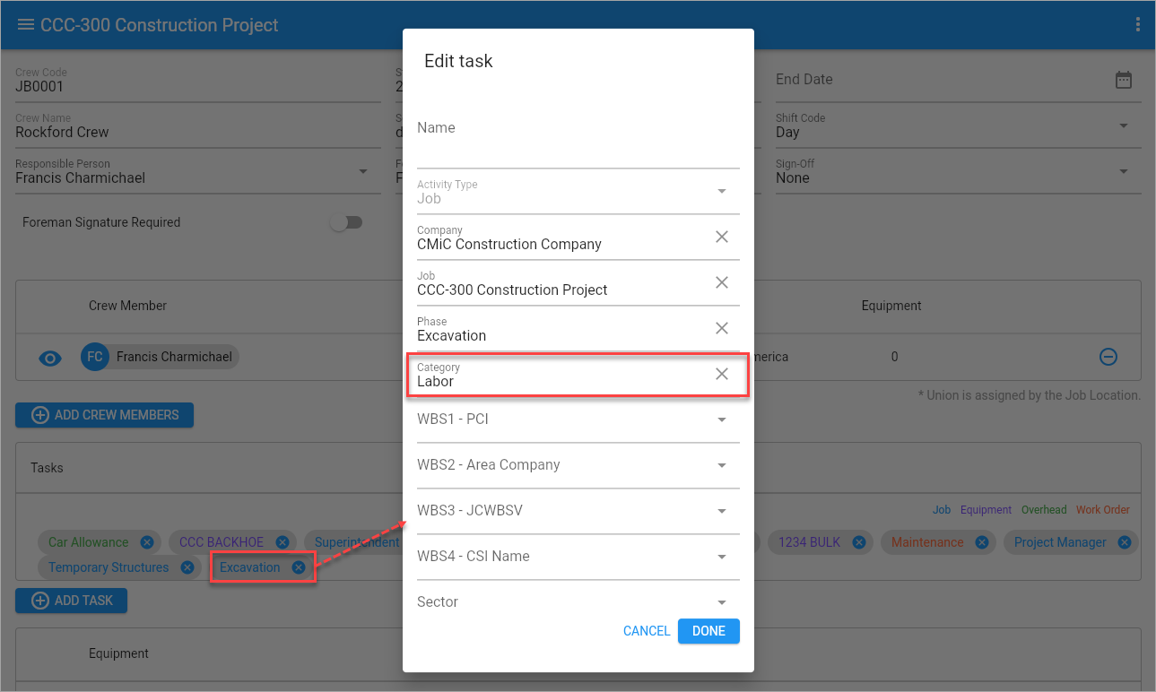 Construct CT Legacy - Assigning Default Categories