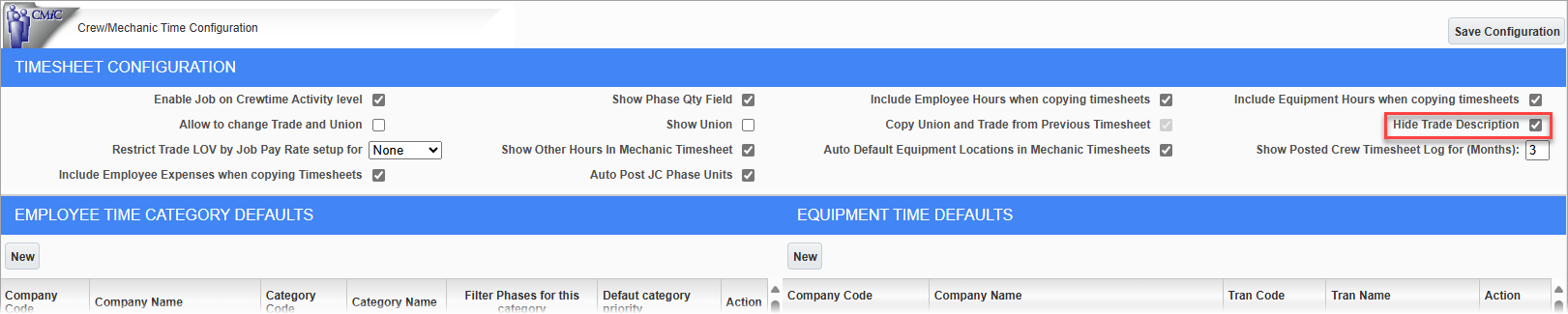 Construct CT - Hide Trade Description