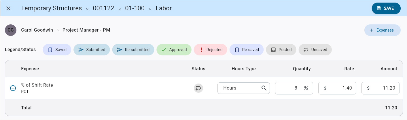 Construct CT - Expense and Approval