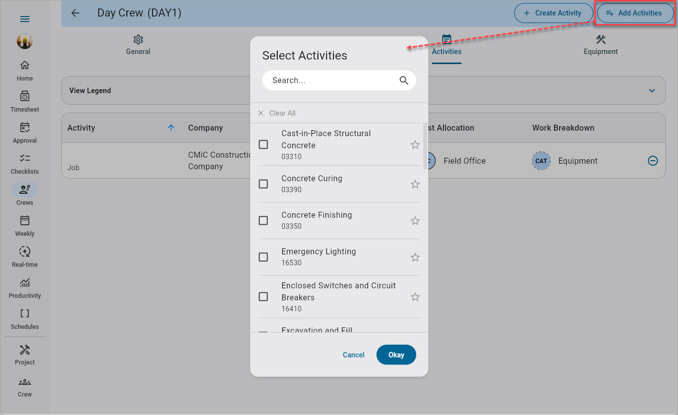Construct CT - Assigning Default Categories