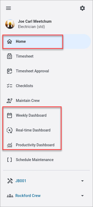 Construct CT - Dashboards