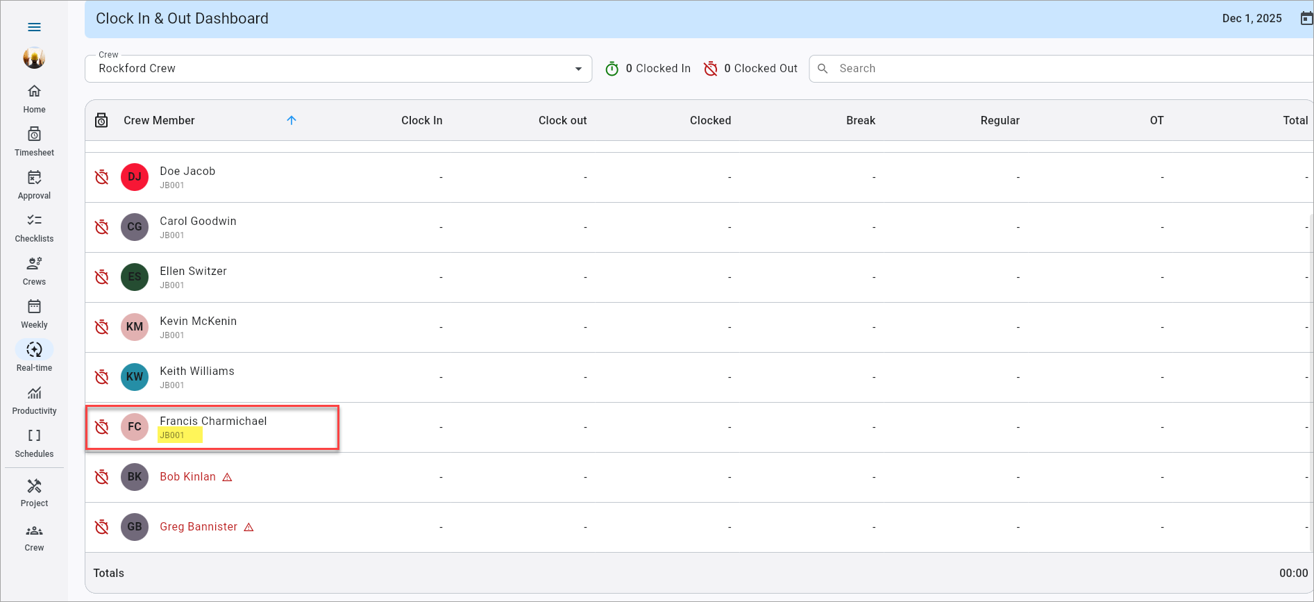 Construct CT - Using the Real-Time Dashboard