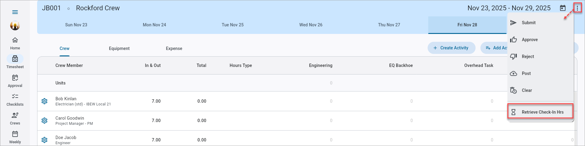 Construct CT - Pulling Hours from the Construct CHK App