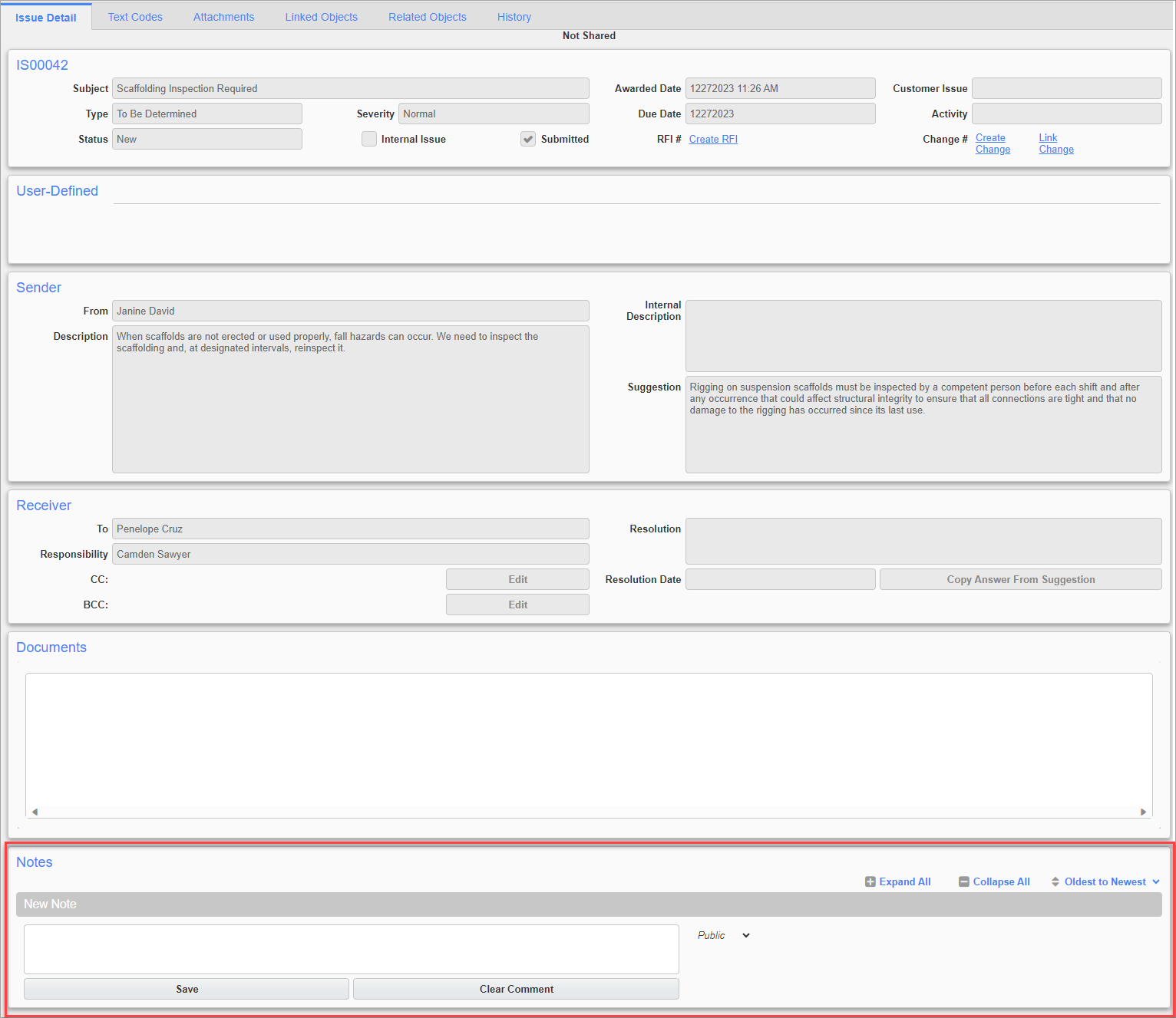CMiC Field - Notes, Attachments, and Documents
