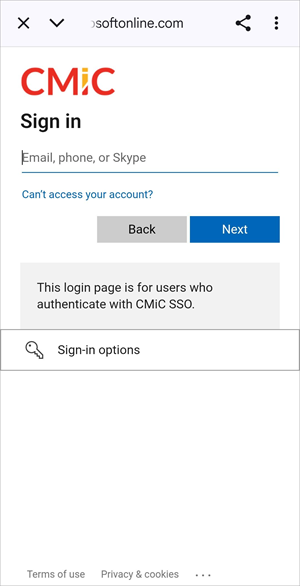 Construct ESS - Login Screen